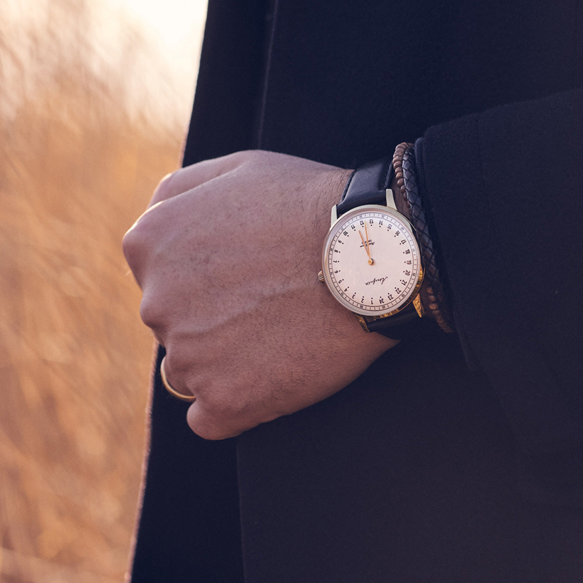 First Season Gold White with Black Leather