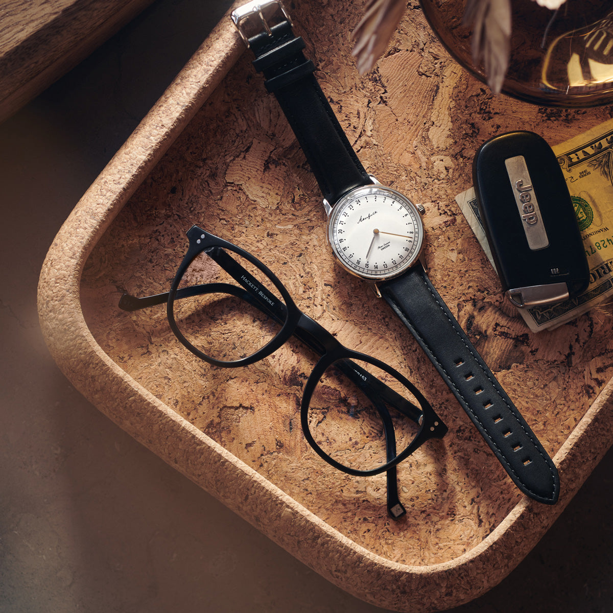 First Season 24h watch black horween leather strap